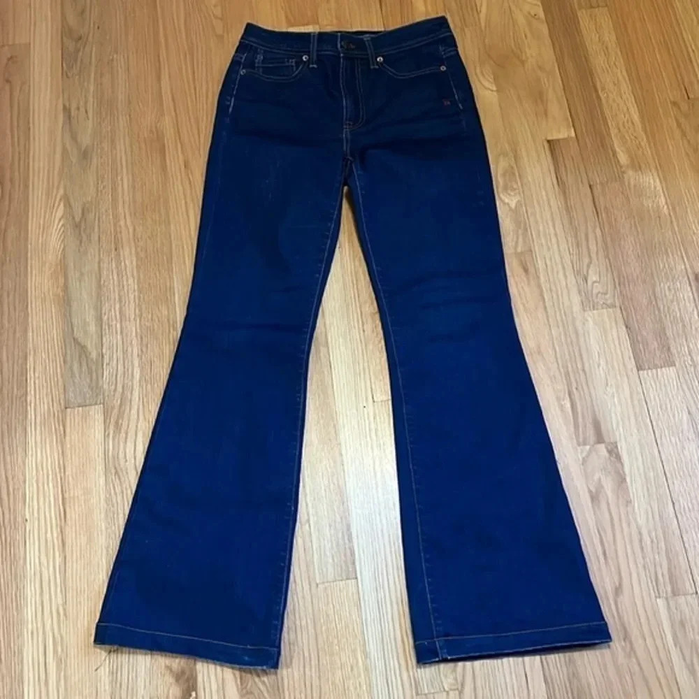 Genetic Denim Flare Jeans Dark blue Carbon Mutated Gene Women’s size 27 stretch